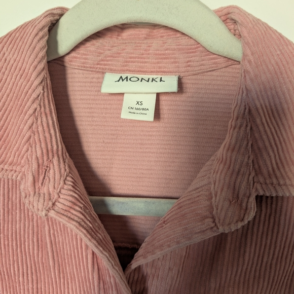 Monki Dusty Pink Corduroy Shirt - Picture 4 of 10